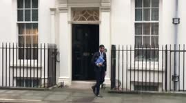 Chancellor Rishi Sunak leaves 11 Downing Street ahead of unveiling spending review