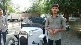 Indian student builds vintage car from scratch