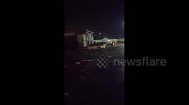 Aftermath of tornado in Arlington, Texas