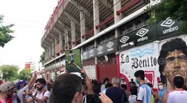 Argentinians pay tribute to legendary footballer Diego Maradona following countryman's death