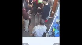Man jumps in front of gun man in NYC and protects his friends,  the gun was disarmed from the gunman