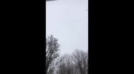 Big snowflakes coming down in southwest michigan