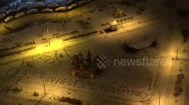 People got creative when they see late for this year snow in St Petersburg, Russia