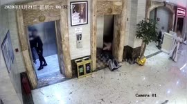 Alleged drunk men fall into elevator shaft after smashing through doors
