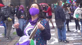 Hundreds stage rally in Bogota to demand an end to violence against women
