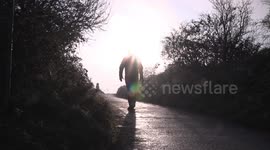 Cold and frosty morning at Nottinghamshire nature reserve