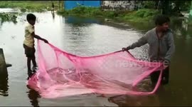 Fishing in flood waters - chennaities were super humorous  people