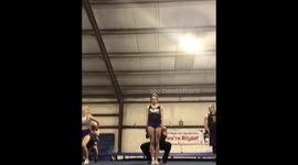 An Amazing Flip Cheerleading Stunt