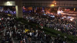 Thailand Protest: Crowds Wave Phone Flashlights And Sing
