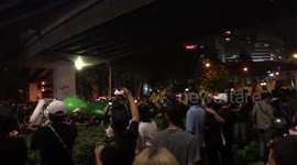 Thailand Protest: Yellow Inflatable Ducks Passed Along Crowd