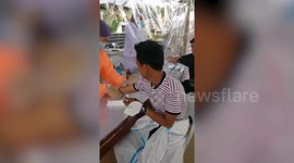 Man Afraid Of Needles Freaks Out While Having Covid-19 Test