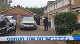 Police guard murder scene in Enfield, London