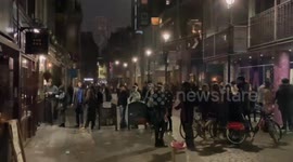 Street drinkers didn’t wait the end of lockdown in London’s Soho