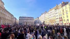 Thousands crowd streets of Lyon in protest against France security bill
