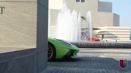 Qatari Supercar club race through Doha streets