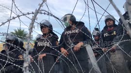 Protesters gather outside Bangkok army base amid coup rumours