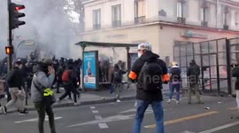 France: Clashes Erupt At Protest Against New Security Legislation In Paris 2