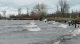 The power of Lake Superior waves in Ashland WI