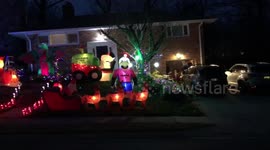 Many Inflatable Christmas Decorations