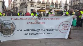 Manifestacion pensiones dignas si, no Al pacto de Toledo