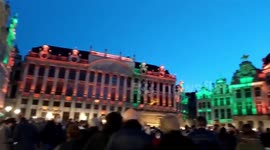 Belgium: Brussels’ Grand-Place Adorned In Christmas Colors Amid Pandemic