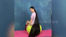 Japanese woman has 6-foot-long hair like a real-life Rapunzel