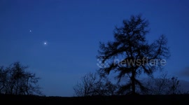 You're it! Cool timelapse shows Jupiter and Saturn seeming to play chase over Ulster sky