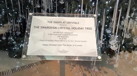 Incredible 55 foot Swarovski Crystal tree at The Shops at Crystals on the Las Vegas Strip Nevada
