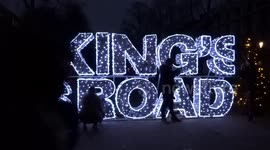 Glittering Kings Road Christmas Lights installation