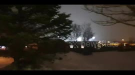 Watch as heavy snowstorm with gale force winds blows through Reykjavik, Iceland