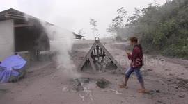 Volcanic ash blankets East Java after eruption of Mount Semeru