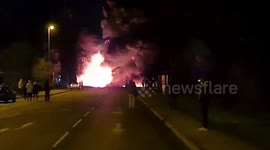 UK: Fire Breaks Out After Lorry Crashed Into Gas Station