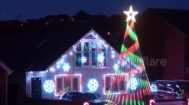 Stunning Christmas lights display on a house in Kent, UK