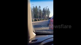 US: Long Line For COVID Testing Center In Olympia, Washington