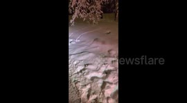 US: Down Power Line Due To First Major Snow Of The Season In Northeast Ohio