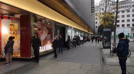 UK's biggest and soon-closing department store, Debenham's, sees huge queues in Londoon