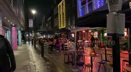 Quiet night at Soho ın the immediate aftermath of lockdown