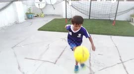 Talented 6-year-old sets national record for football kick-ups in India