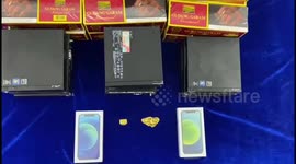 Indian custom officials seize $30,000 worth of gold, iPhones and used desktops at Chennai airport