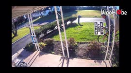 Trespasser caught on camera removing 'Black Lives Matter' sign outside US home