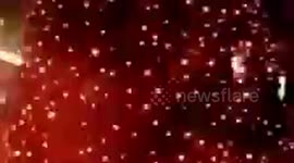 Christmas tree lights up town