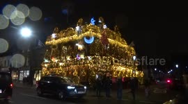 London wonder-pub The Churchill Arms is shining with thousands of Christmas Lights on the switch-on night 2020