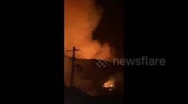 Raging Bond fire rips through Orange County, California