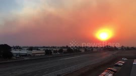 US: Plume Of ‘Bond Fire’ Filled Orange County, Turns California Sky Orange