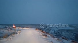 Watch as heavy snow falls across the hills of Scotland with dangerous driving conditions