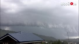 Weird And Unique Formation Of The Clouds  At Barangay Suarez, Iligan City, Philippines