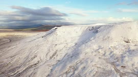 Beautiful Mountain Snow Captured In N. Ireland - Drone Video 2