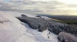 Winter Bliss Snow Scenes - Drone Clip 6