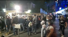 Crowd protest Lebanon's central bank in Beirut