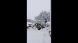 Snowfall in Cumbria today. More forecast for tonight.